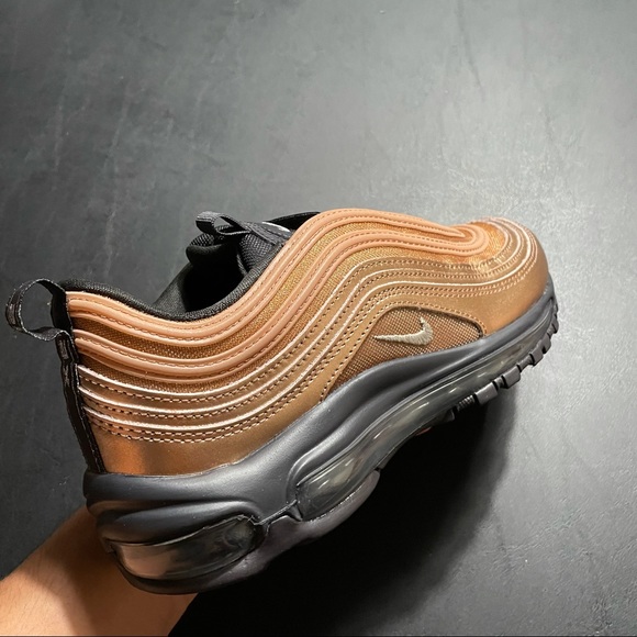 Nike Air Max 97 Metallic Bronze Black CT1176 900 Women's Running Shoe Sz 8 - Picture 4 of 6